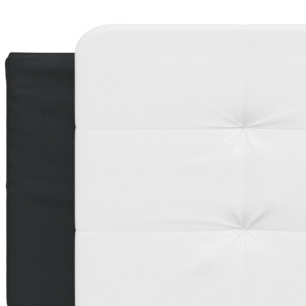 vidaXL Cama sin colchón cuero sintético negro blanco 200x200 cm