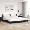 vidaXL Cama sin colchón cuero sintético negro blanco 200x200 cm