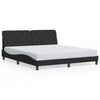 vidaXL Estructura de cama sin colchón terciopelo negro 180x200 cm