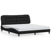 vidaXL Estructura de cama sin colchón cuero sintético negro 180x200 cm