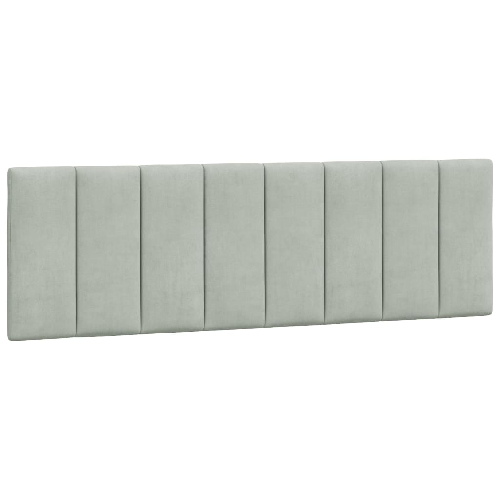 vidaXL Cama con colchón terciopelo gris claro 160x200 cm