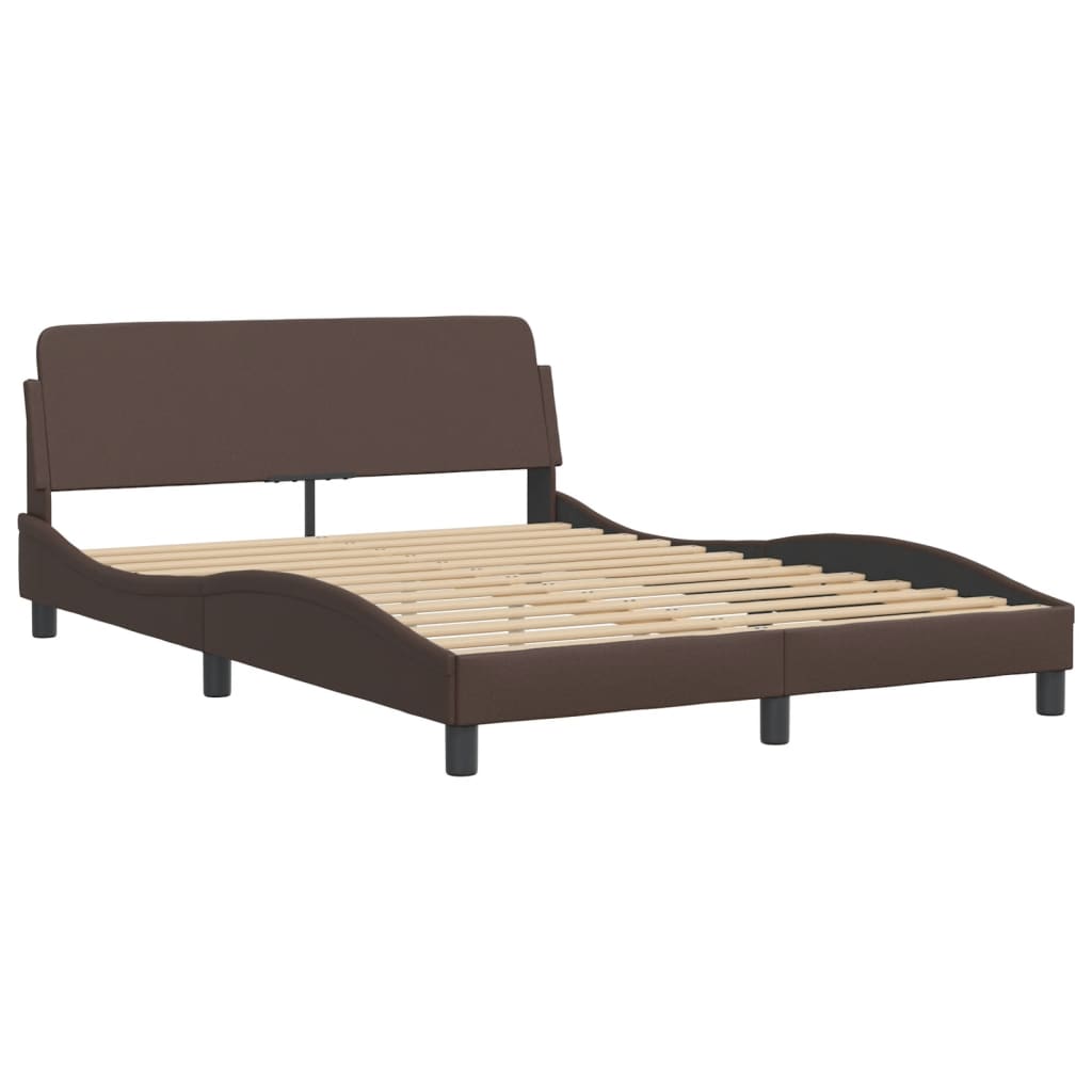 vidaXL Cama con colchón cuero sintético marrón 120x200 cm