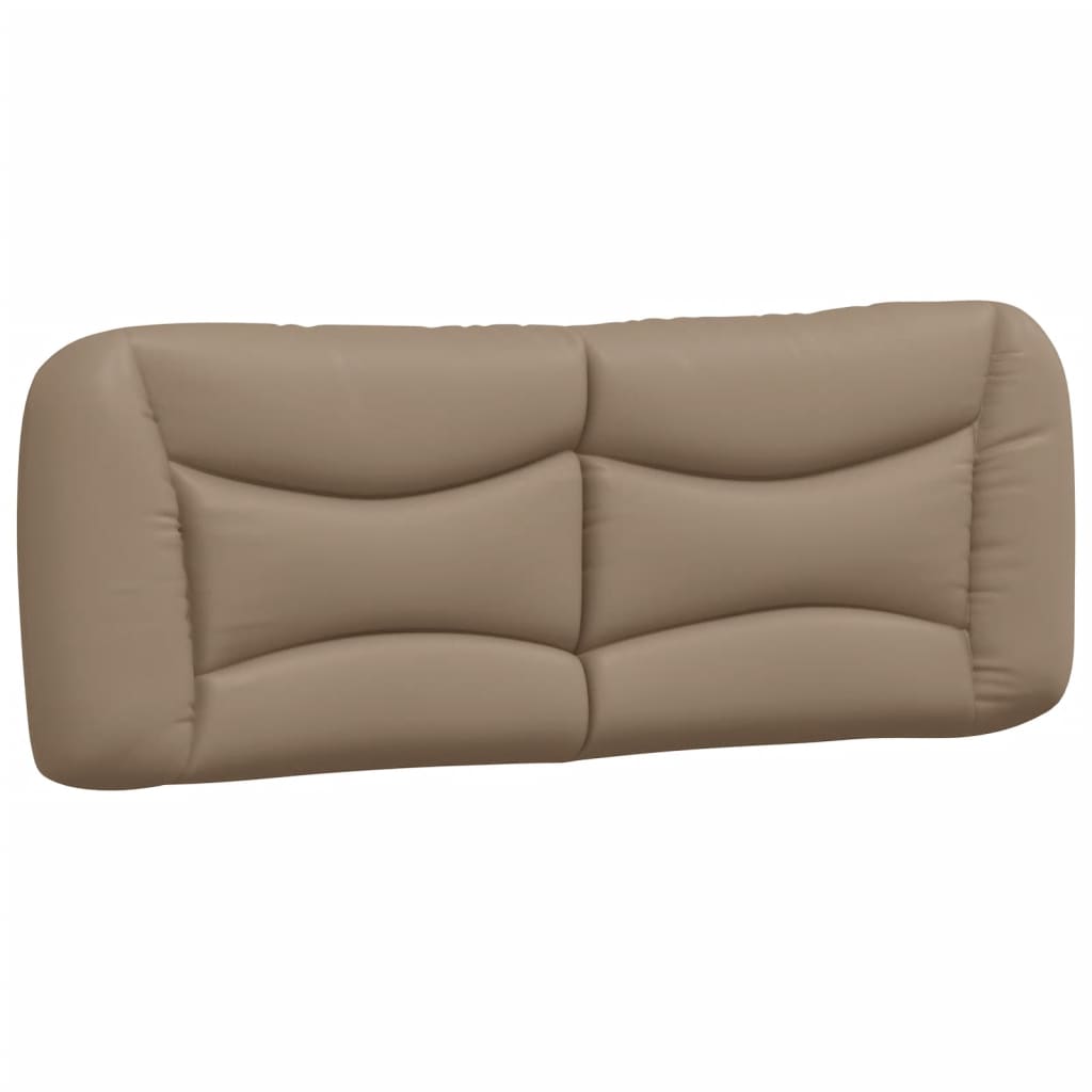 vidaXL Cama con colchón cuero sintético capuchino 140x200 cm