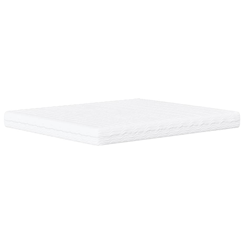 vidaXL Cama con colchón cuero sintético blanco 160x200 cm