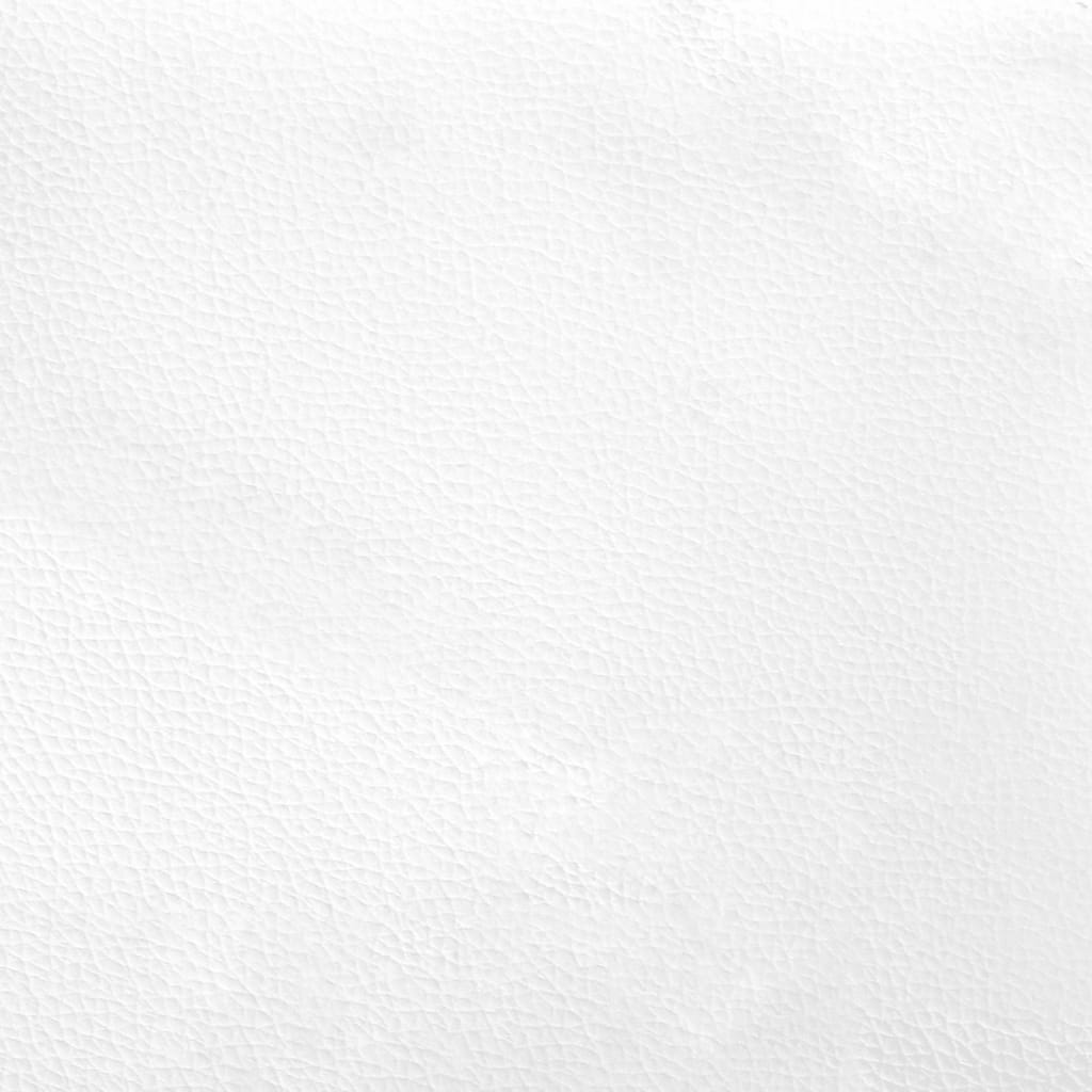 vidaXL Cama con colchón cuero sintético blanco 120x200 cm