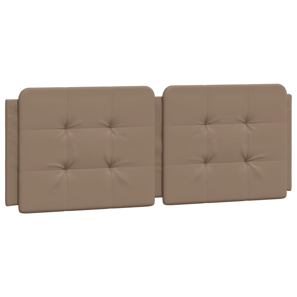 vidaXL Cama con colchón cuero sintético capuchino 120x200 cm