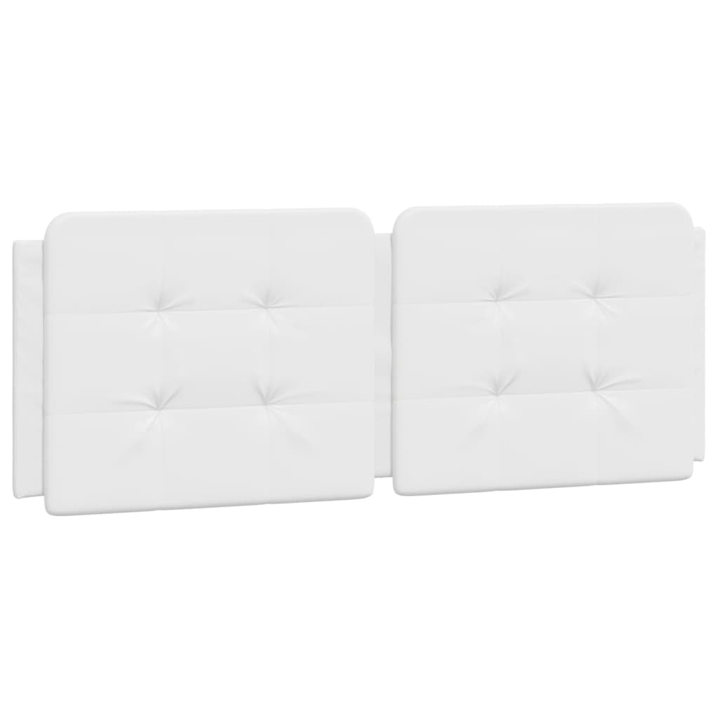 vidaXL Cama con colchón cuero sintético blanco 140x200 cm