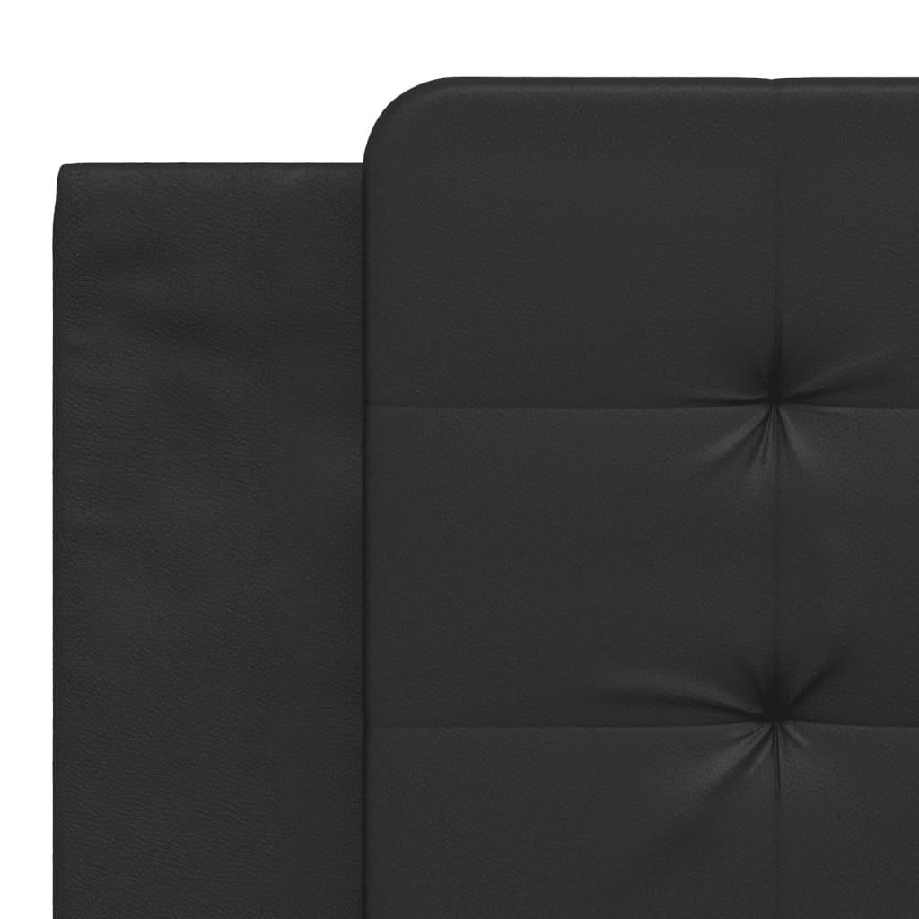 vidaXL Cama con colchón cuero sintético negro 180x200 cm