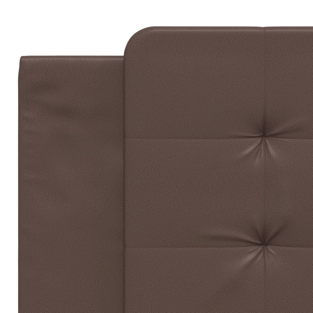 vidaXL Cama con colchón cuero sintético marrón 180x200 cm