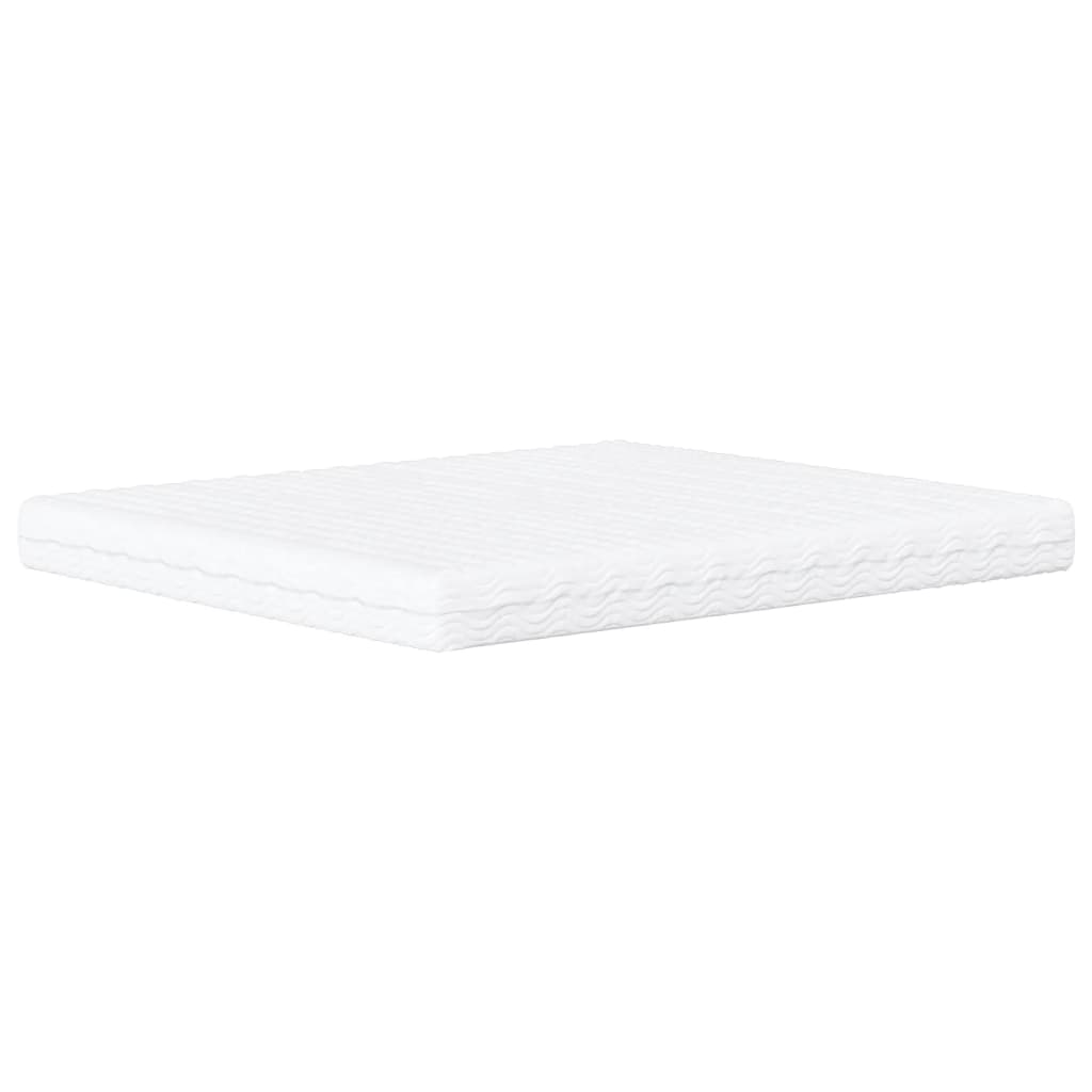 vidaXL Cama con colchón cuero sintético blanco y negro 180x200 cm