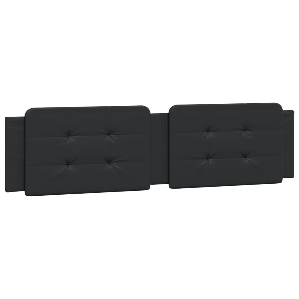 vidaXL Cama con colchón cuero sintético negro 200x200 cm