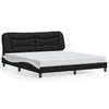 vidaXL Estructura de cama con LED sin colchón negro blanco 180x200 cm