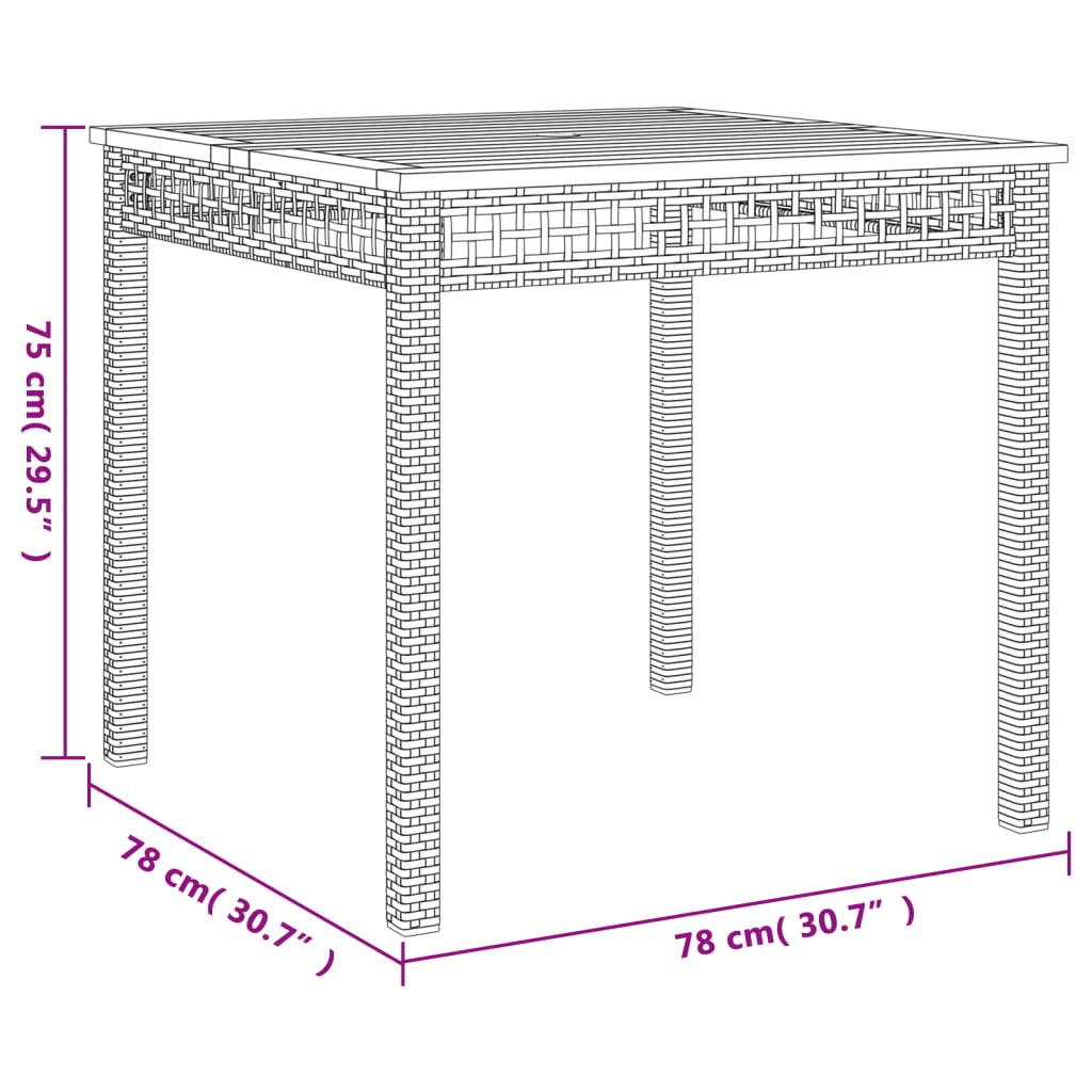 vidaXL Set comedor de jardín 5 piezas con cojines ratán sintético gris