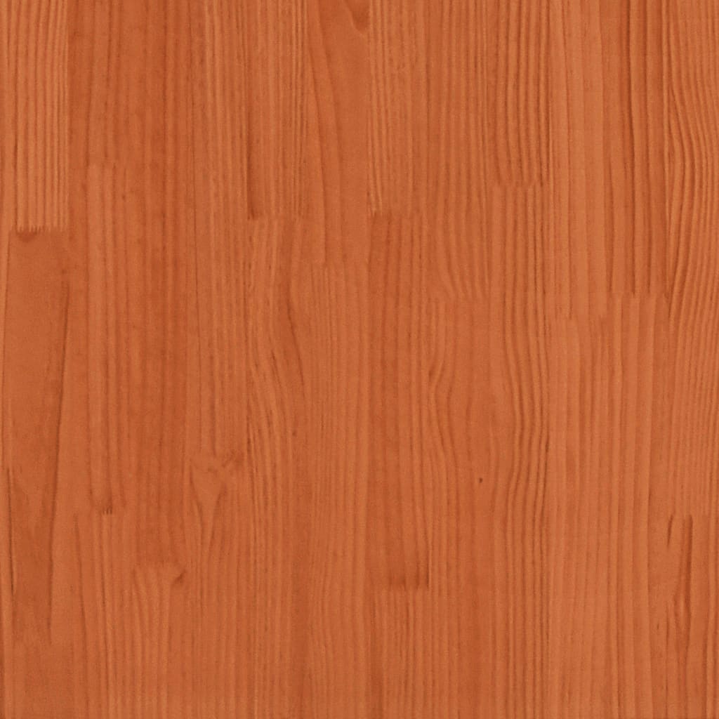 vidaXL Aparador de madera maciza de pino marrón cera 80x40x75 cm