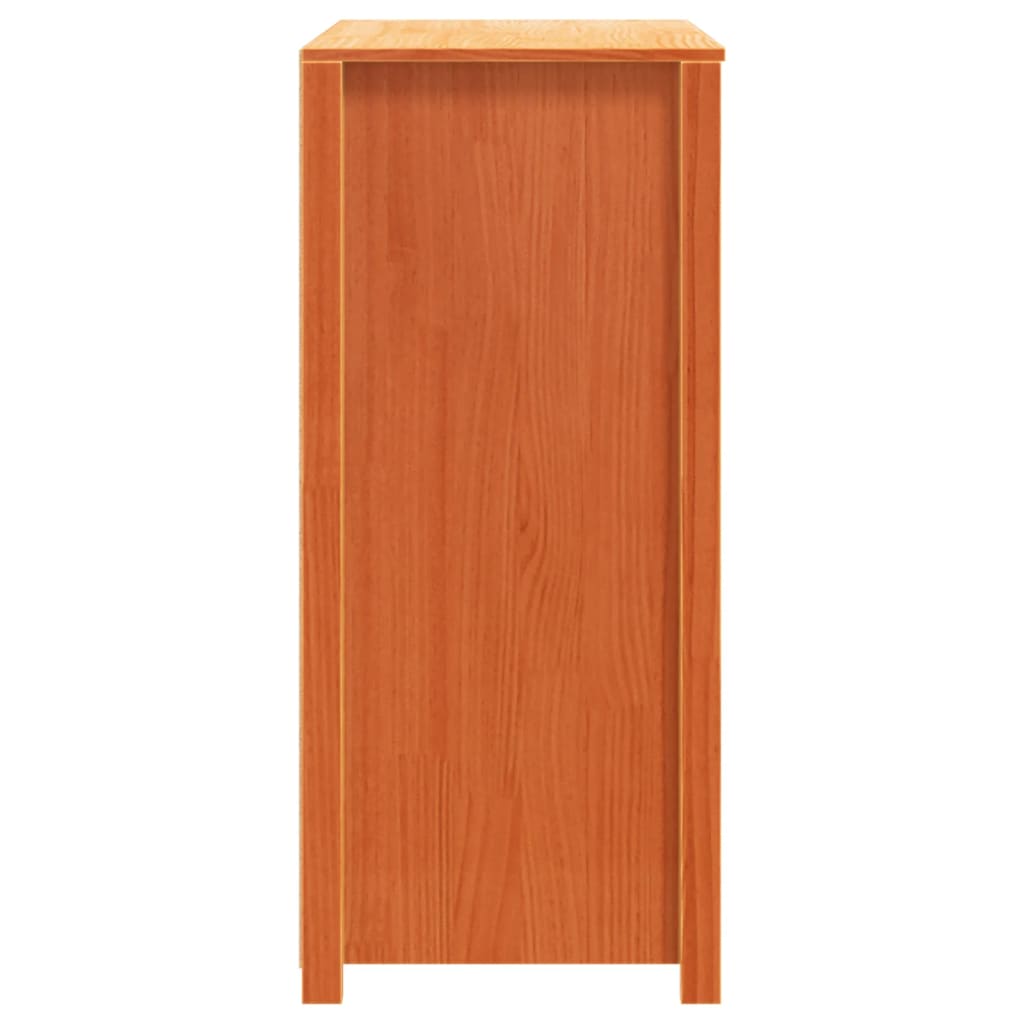 vidaXL Armario auxiliar madera maciza de pino marrón cera 100x40x90 cm