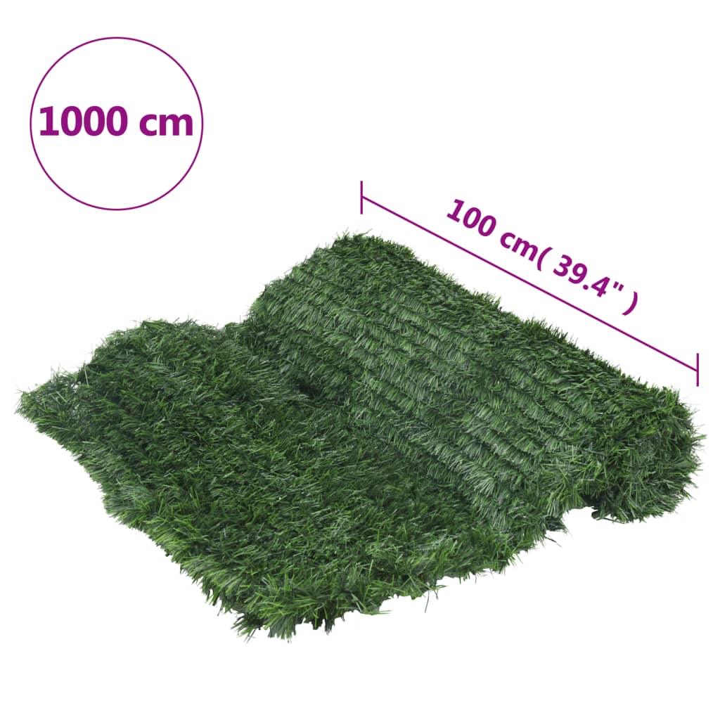 vidaXL Valla de césped artificial verde 1x10 m