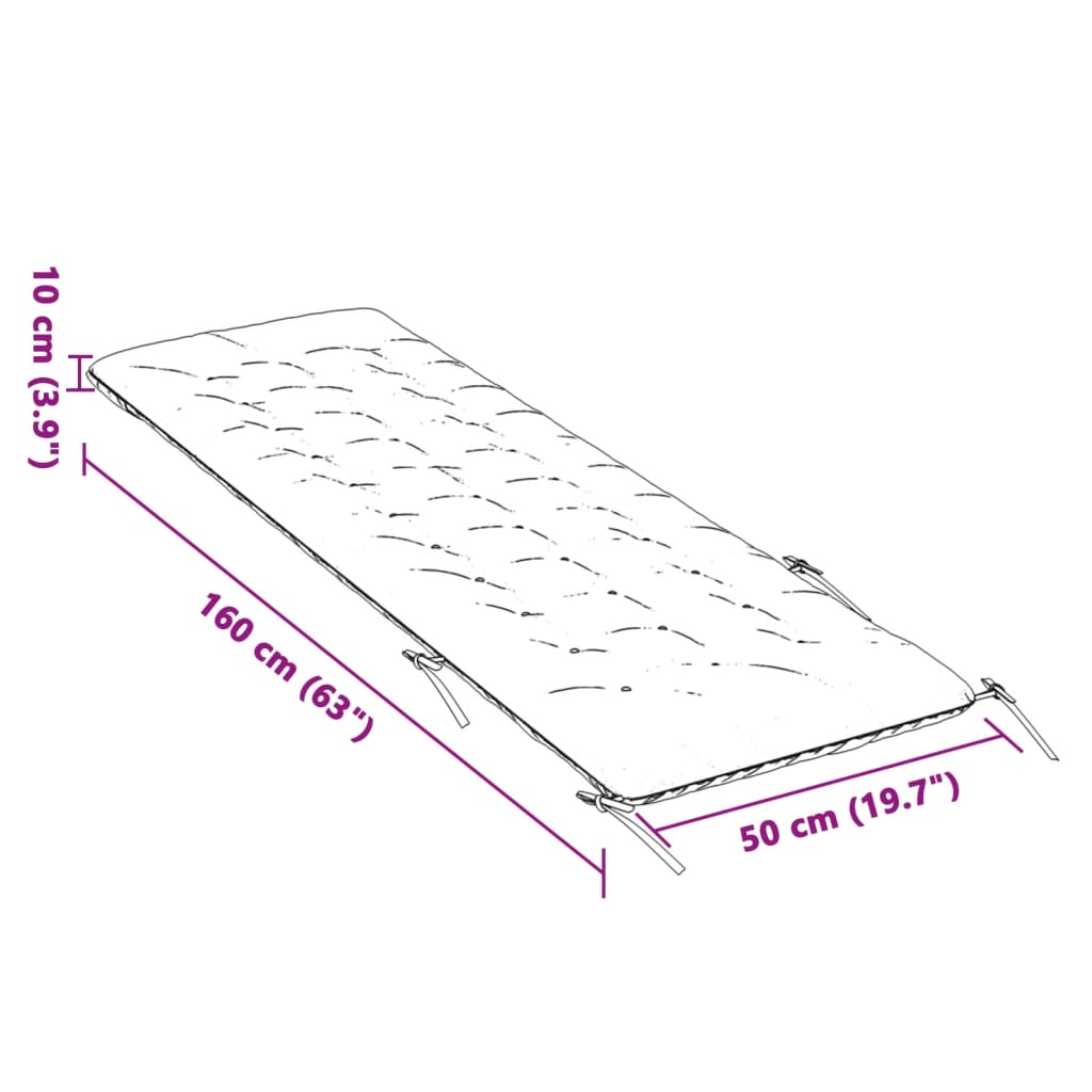 vidaXL Cojín de tumbona piel sintética de ante crema 160x50x10 cm