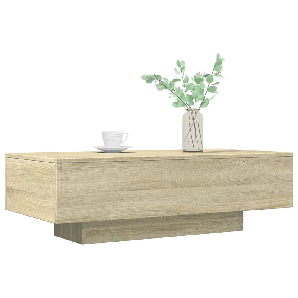 vidaXL Mesa de centro madera de ingeniería roble Sonoma 100x49,5x31 cm