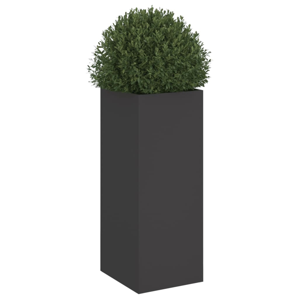 vidaXL Jardinera acero negro 32x29x75 cm