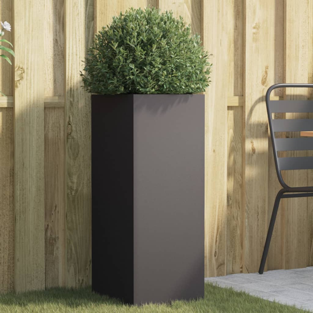 vidaXL Jardinera acero negro 32x29x75 cm