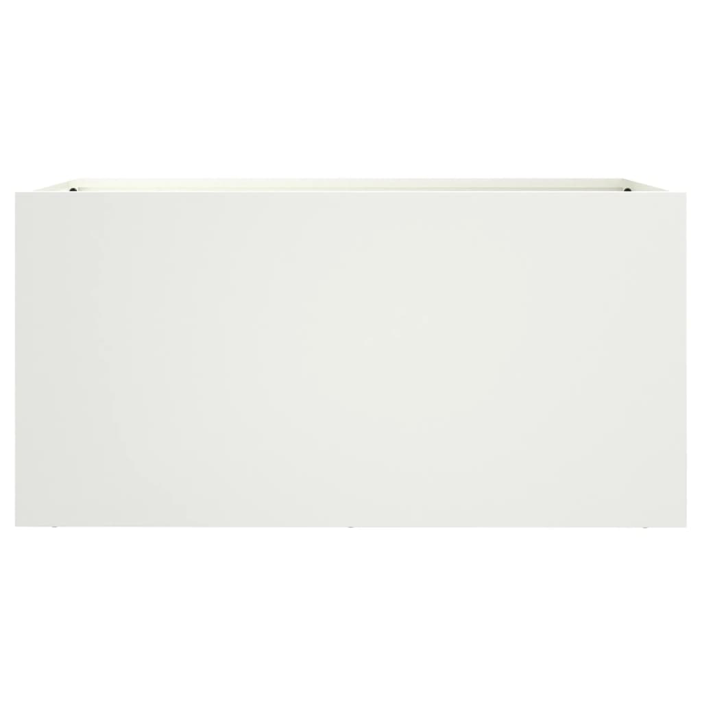 vidaXL Jardinera acero blanco 62x30x29 cm