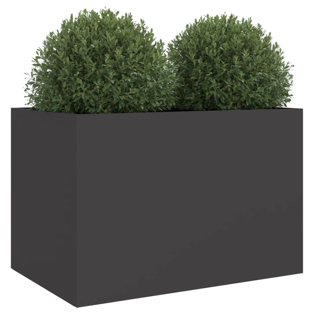 vidaXL Jardinera acero negro 62x40x39 cm