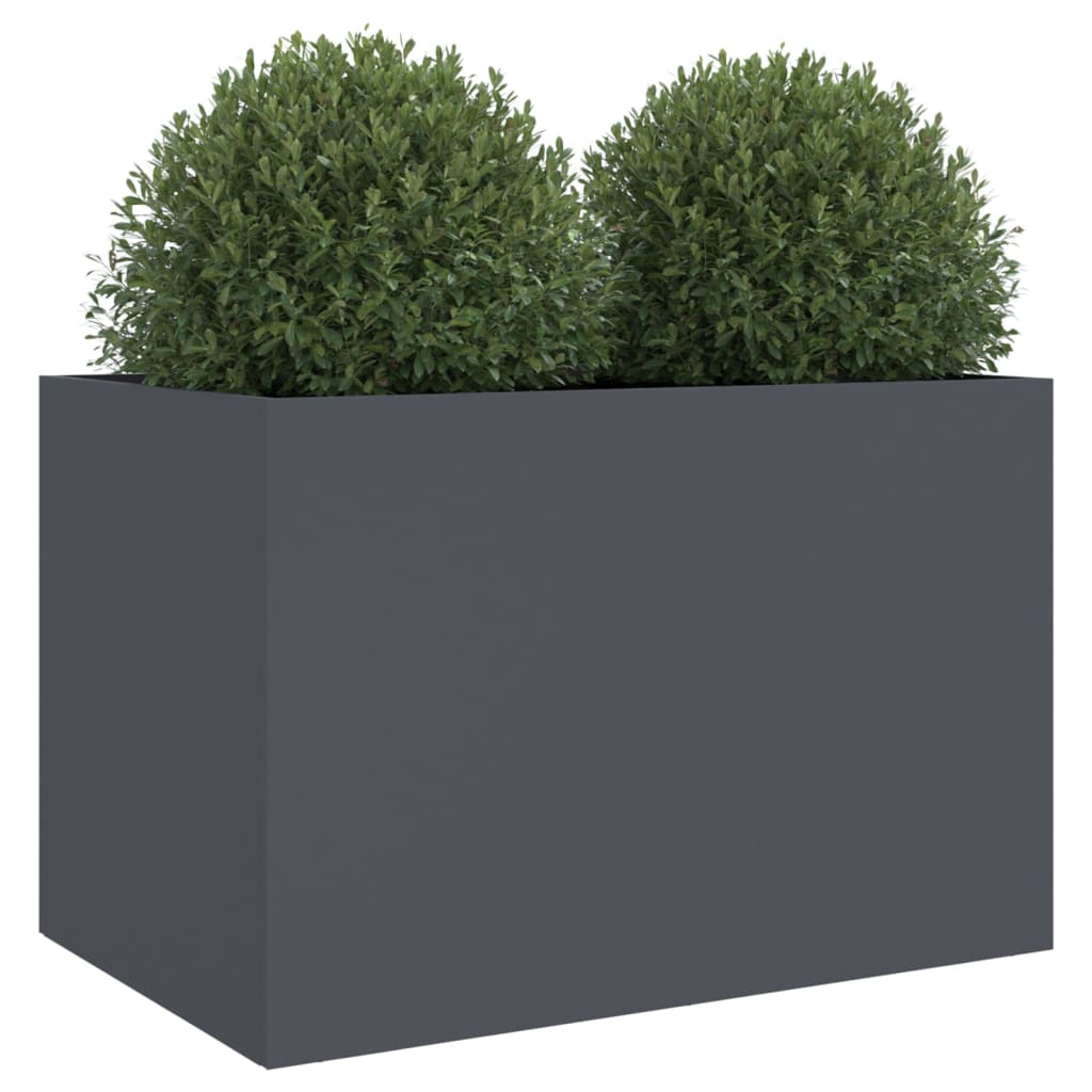 vidaXL Jardinera acero gris antracita 62x47x46 cm