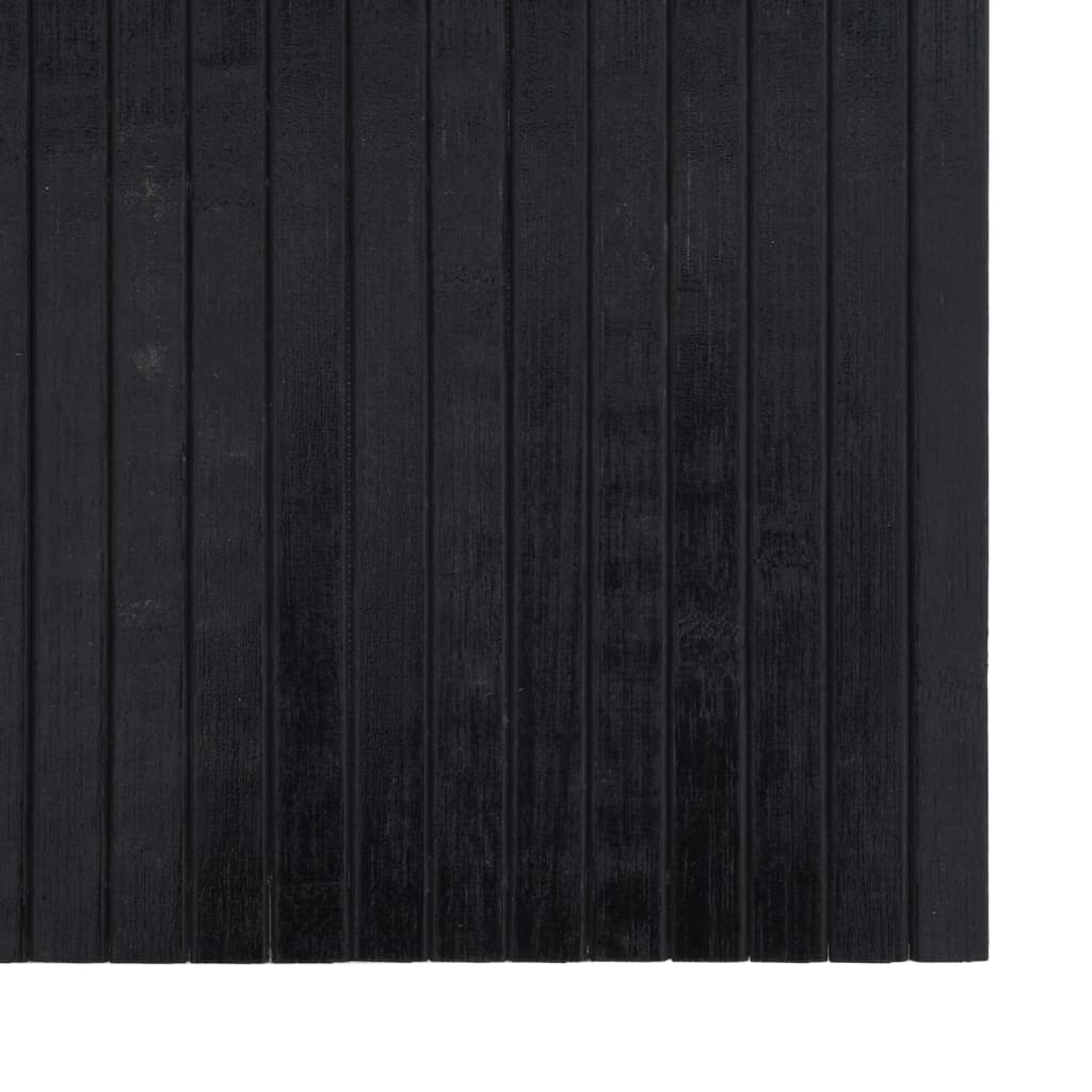 vidaXL Alfombra rectangular bambú negro 60x100 cm