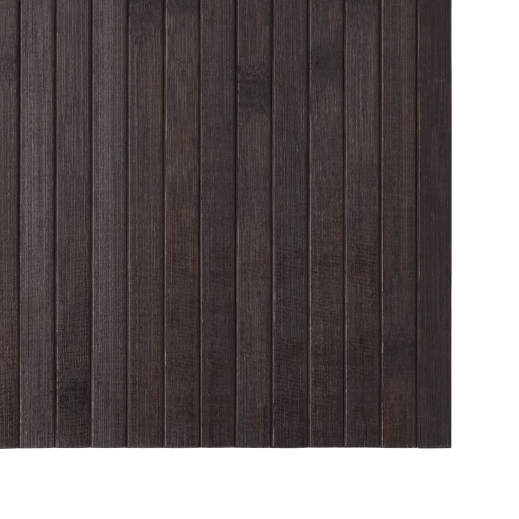 vidaXL Alfombra rectangular bambú marrón oscuro 60x200 cm