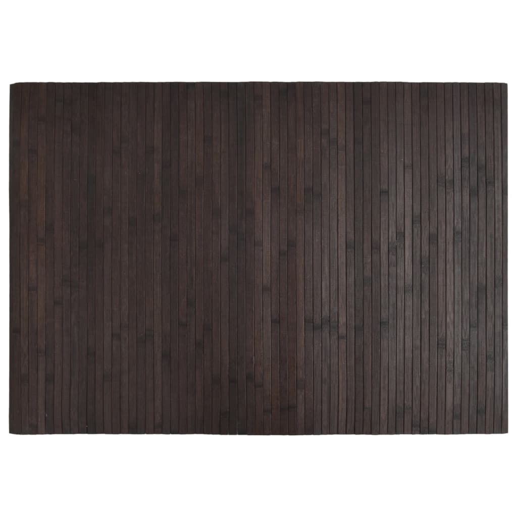 vidaXL Alfombra rectangular bambú marrón oscuro 70x100 cm