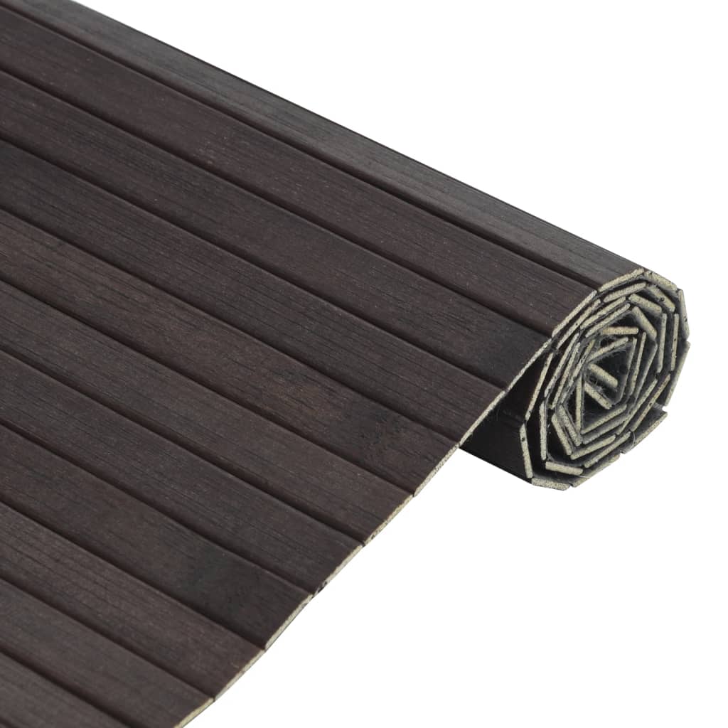 vidaXL Alfombra rectangular bambú marrón oscuro 70x100 cm