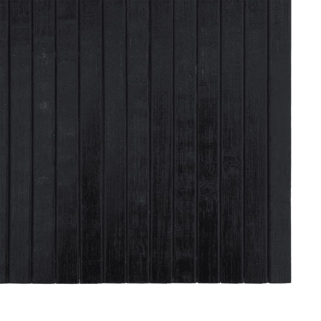 vidaXL Alfombra rectangular bambú negro 70x400 cm