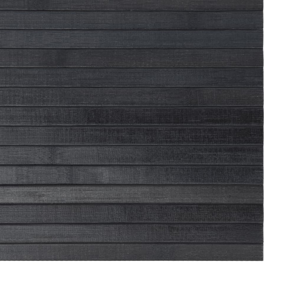 vidaXL Alfombra rectangular bambú gris 70x400 cm