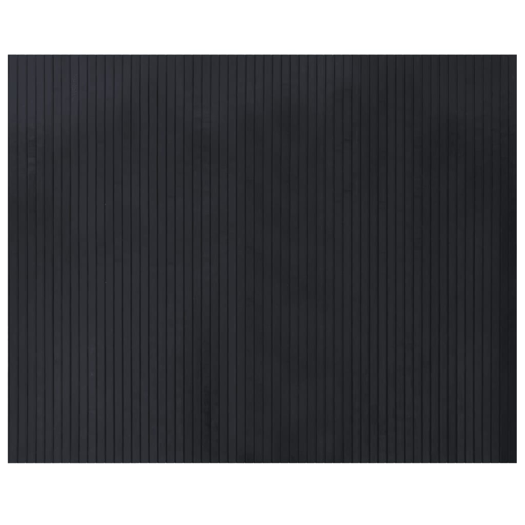 vidaXL Alfombra rectangular bambú negro 80x100 cm