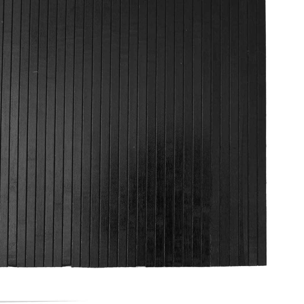 vidaXL Alfombra rectangular bambú negro 80x100 cm