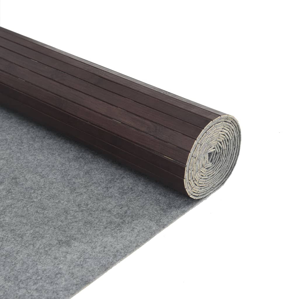 vidaXL Alfombra rectangular bambú marrón oscuro 80x100 cm