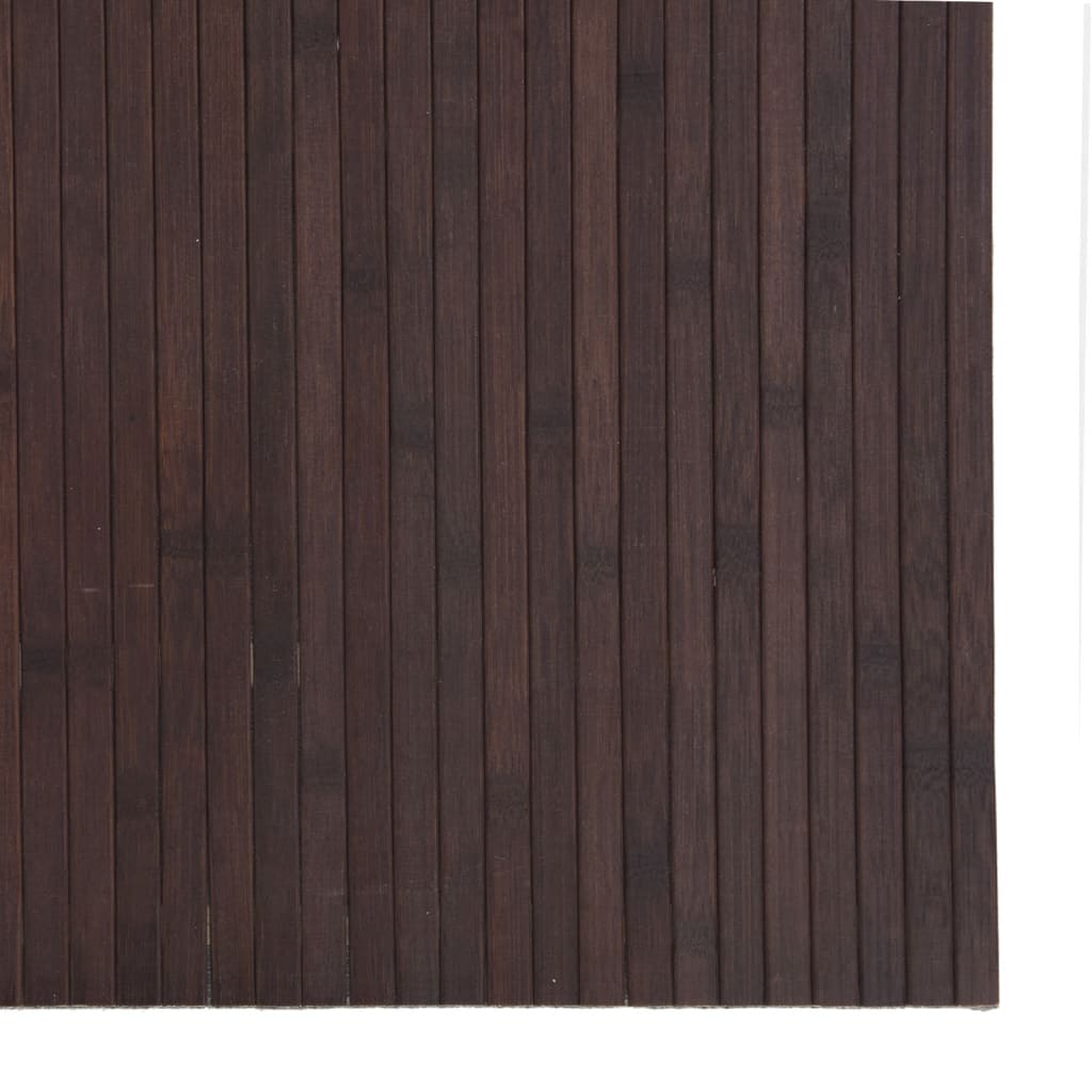 vidaXL Alfombra rectangular bambú marrón oscuro 80x100 cm