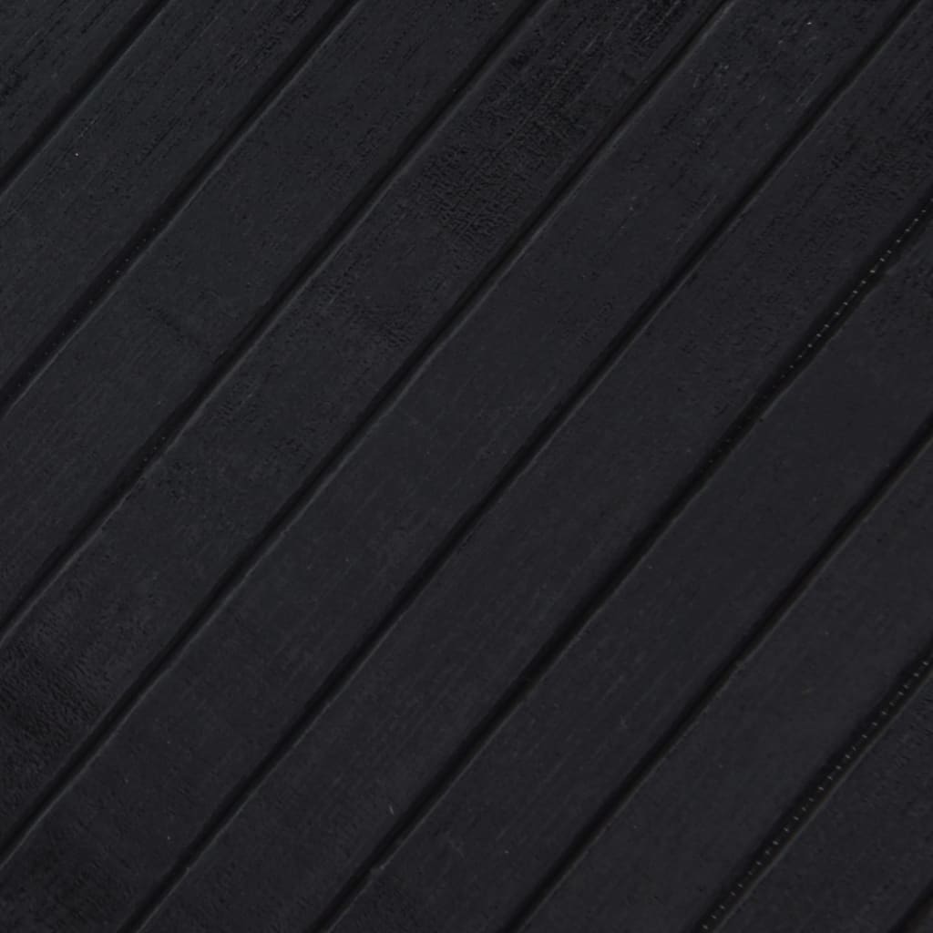 vidaXL Alfombra rectangular bambú negro 80x200 cm