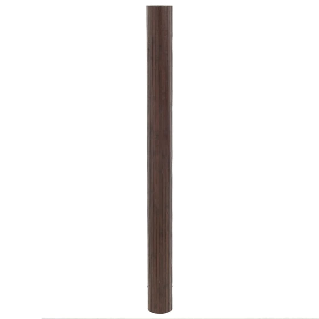 vidaXL Alfombra rectangular bambú marrón oscuro 80x200 cm