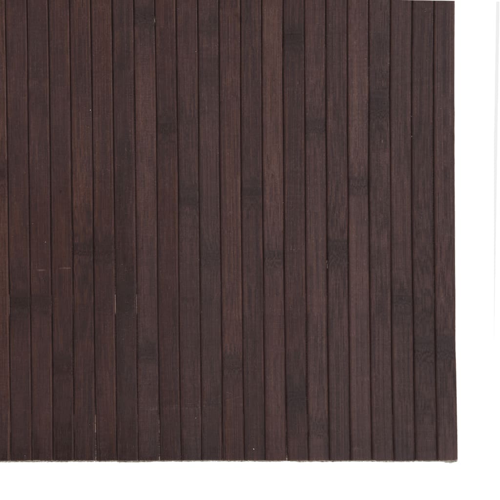 vidaXL Alfombra rectangular bambú marrón oscuro 80x200 cm