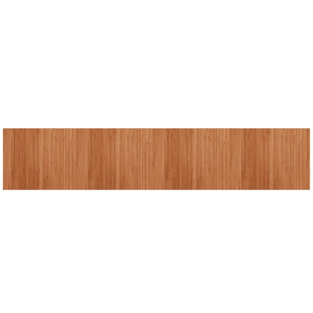 vidaXL Alfombra rectangular bambú marrón 80x400 cm