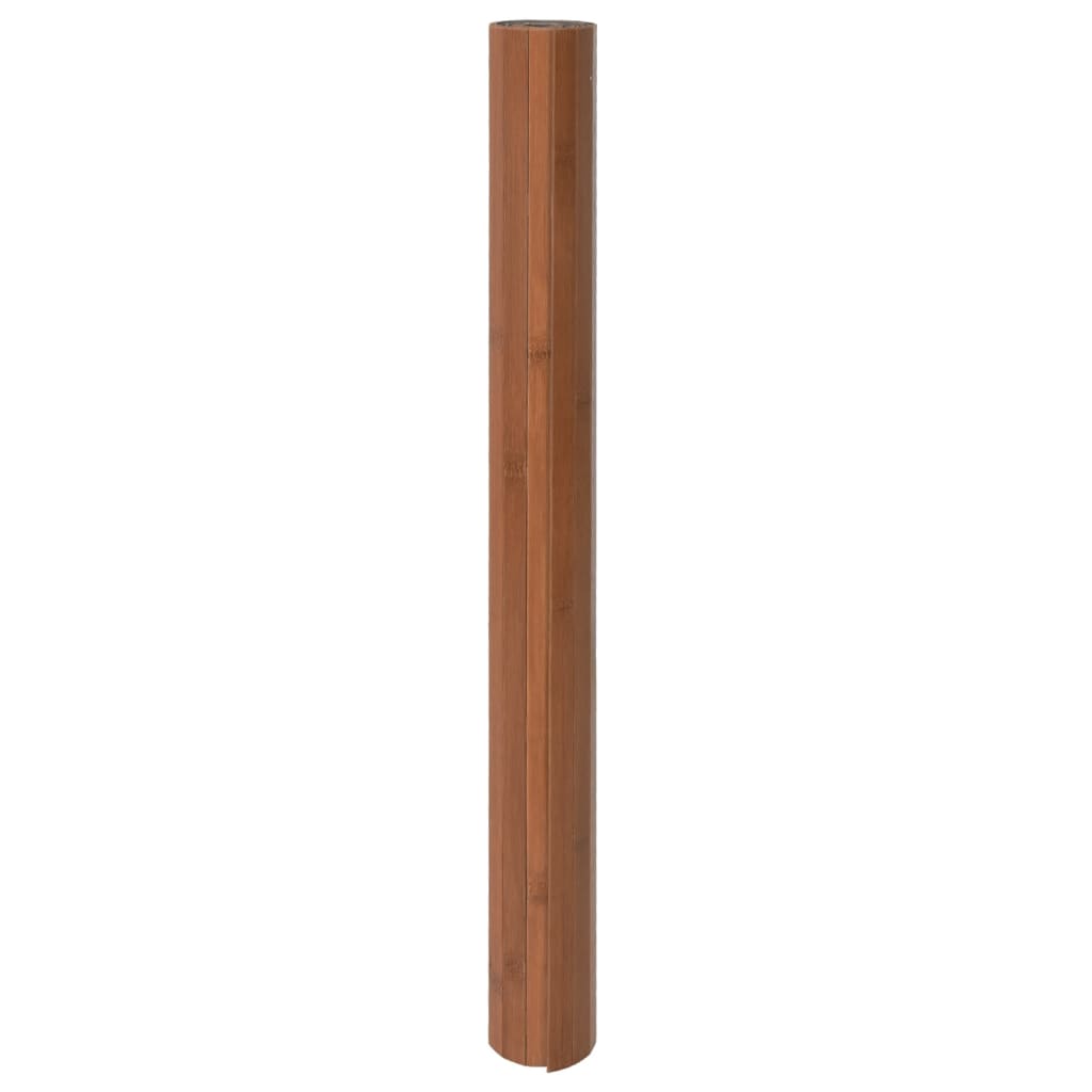 vidaXL Alfombra rectangular bambú marrón 100x100 cm