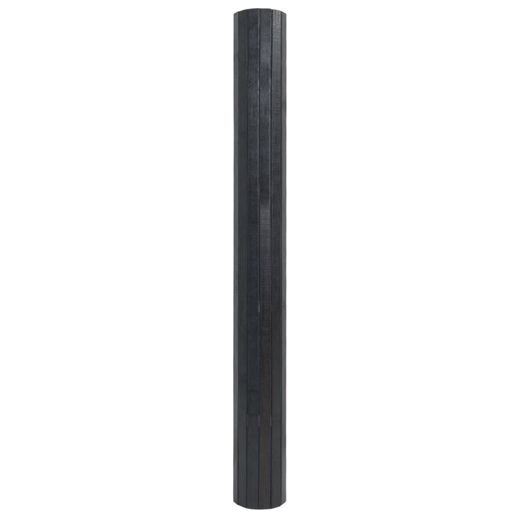 vidaXL Alfombra rectangular bambú gris 100x100 cm
