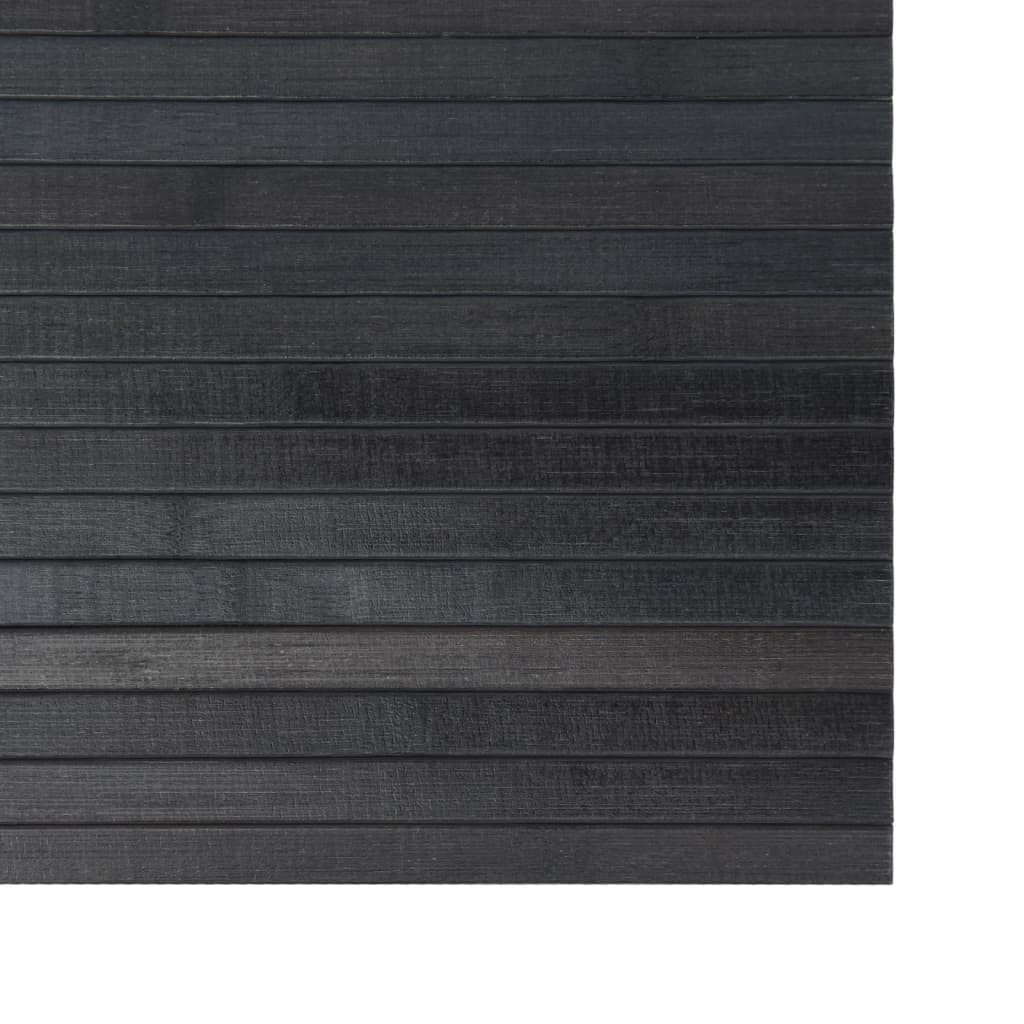 vidaXL Alfombra rectangular bambú gris 100x100 cm