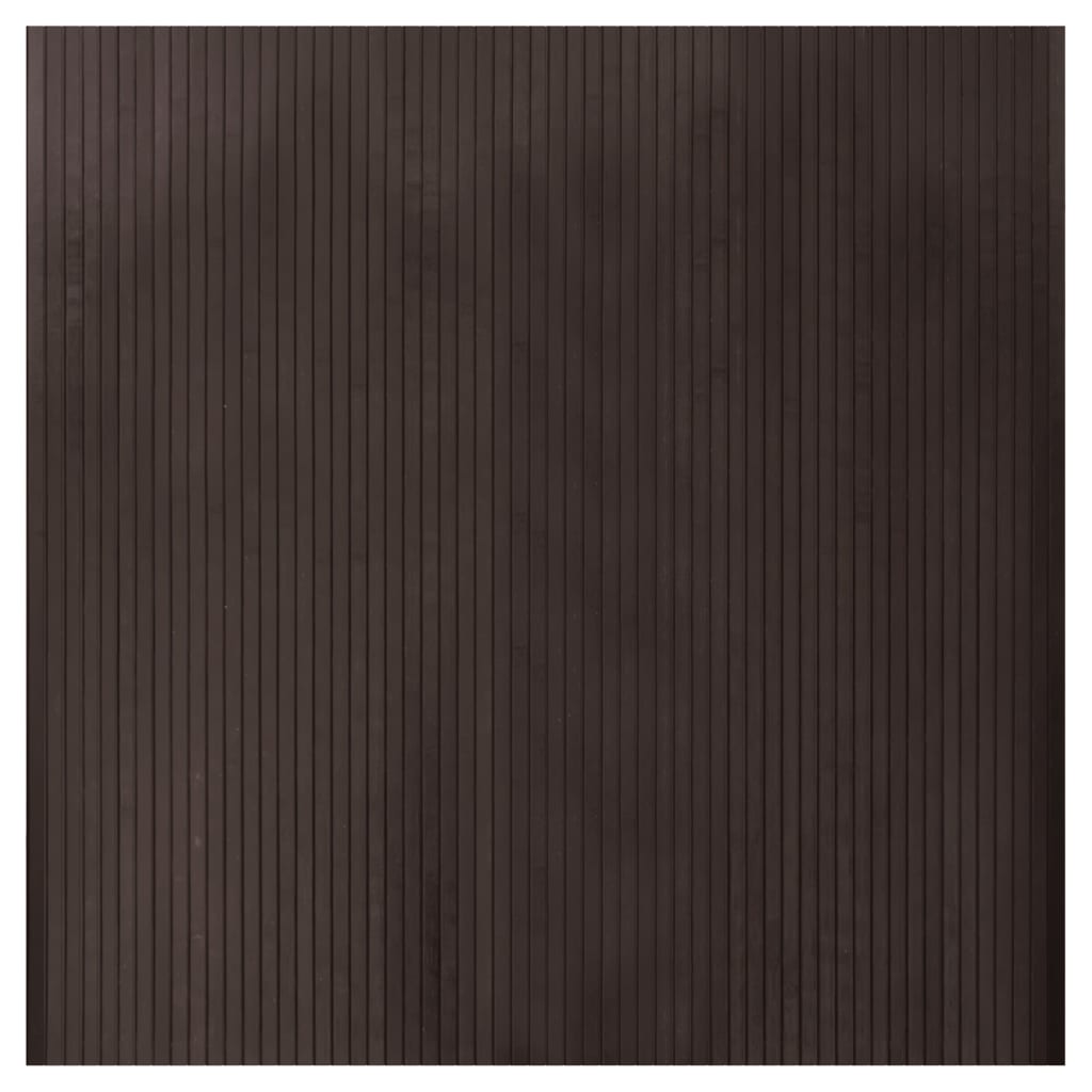 vidaXL Alfombra rectangular bambú marrón oscuro 100x100 cm