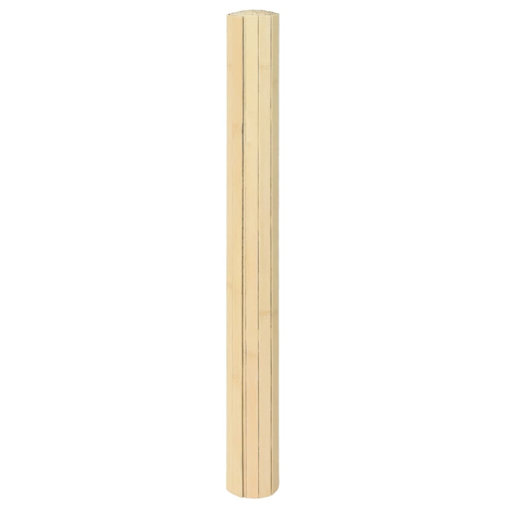vidaXL Alfombra rectangular bambú color natural claro 100x200 cm