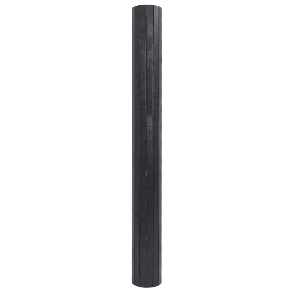 vidaXL Alfombra rectangular bambú gris 100x300 cm