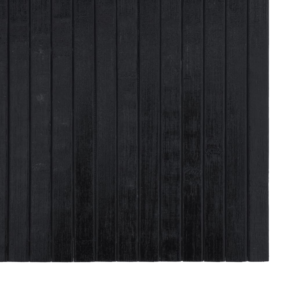 vidaXL Alfombra rectangular bambú negro 100x400 cm