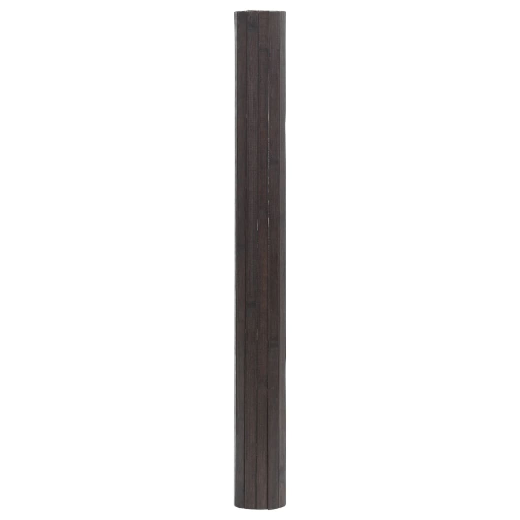vidaXL Alfombra rectangular bambú marrón oscuro 100x400 cm