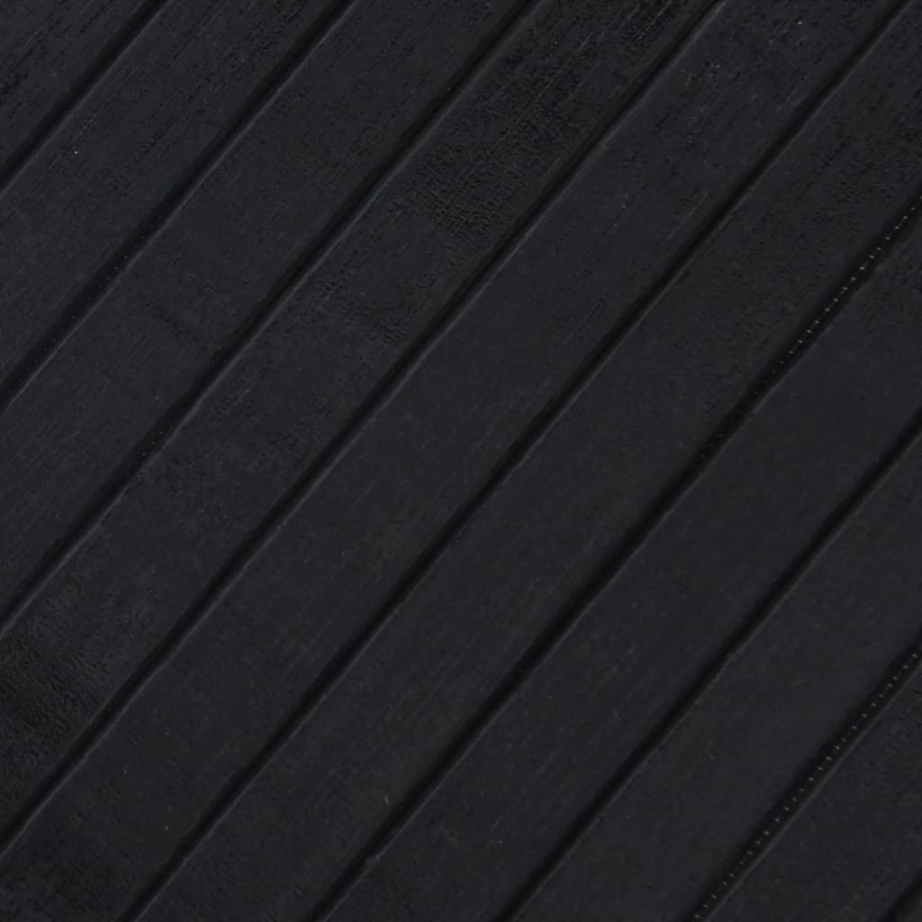 vidaXL Alfombra rectangular bambú negro 100x500 cm